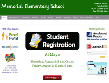 Tablet Screenshot of memorial-elementary-school.com